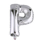 35" Silver Letter and Number Balloons, Shiny Metallic Mylar Foil Helium Air Balloons