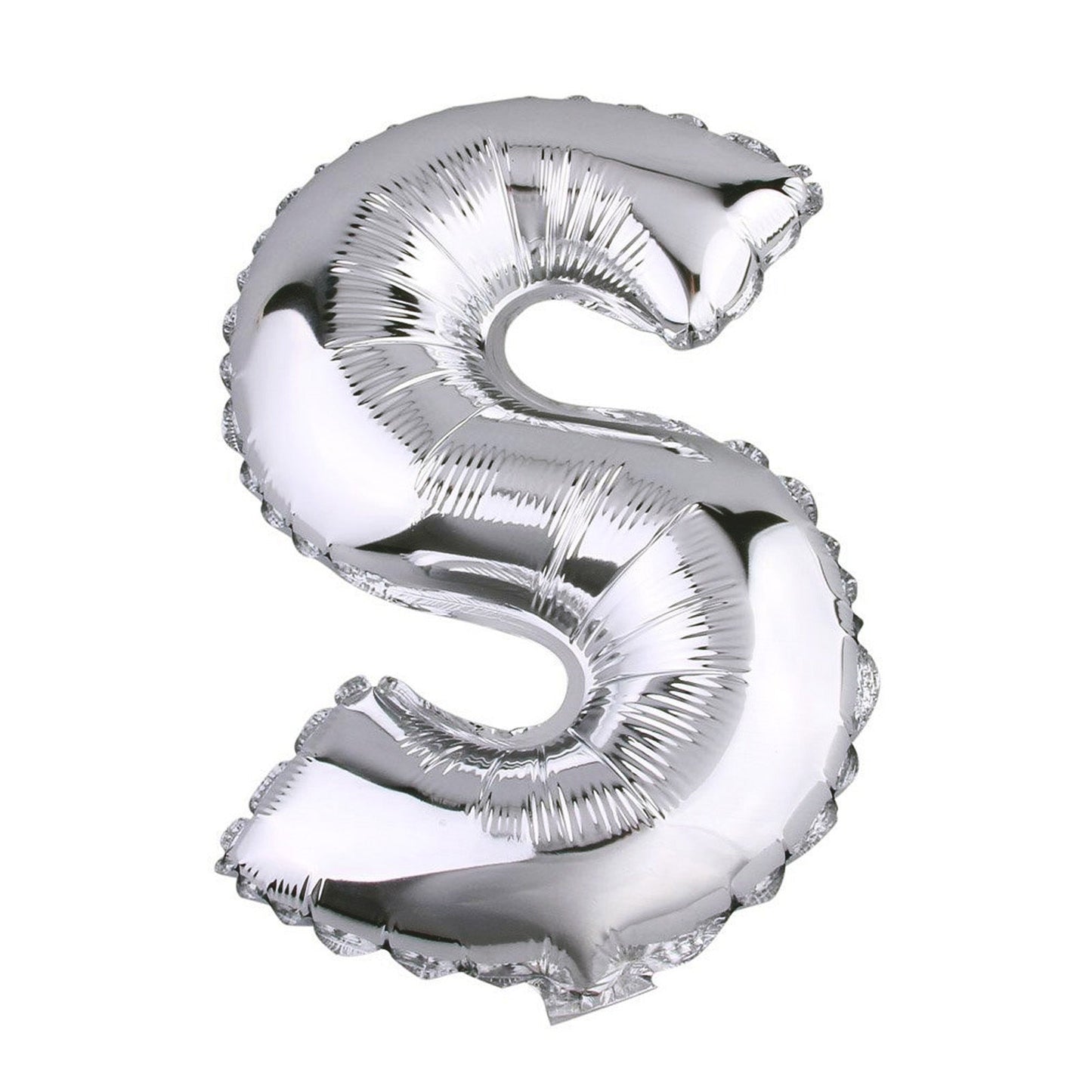 35" Silver Letter and Number Balloons, Shiny Metallic Mylar Foil Helium Air Balloons
