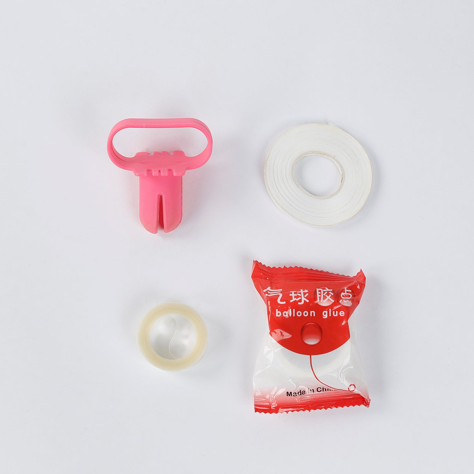 Set of 110 biodegradable silver balloon garland kit accessories.