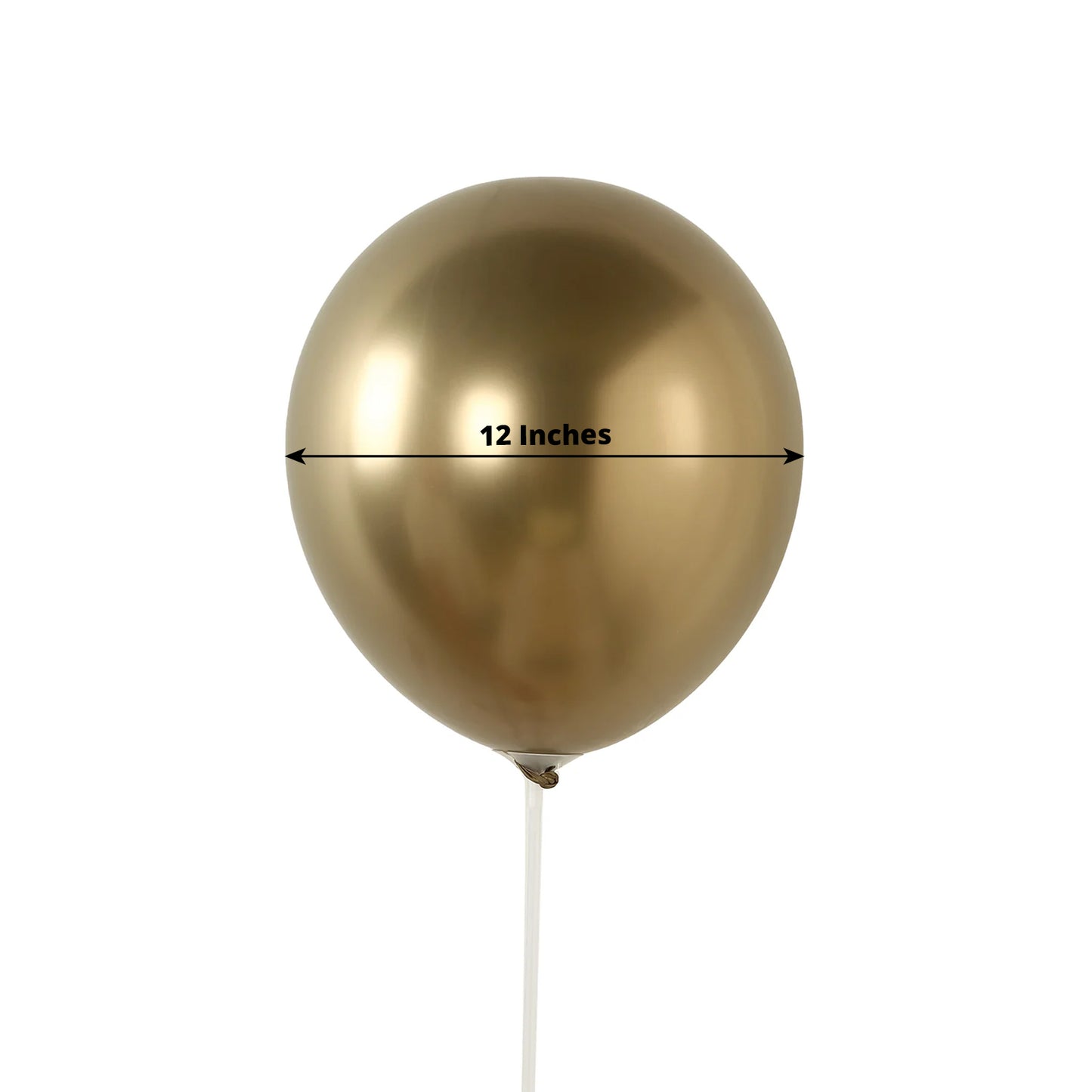 50 Pack Chrome Champagne Biodegradable Latex Balloons 12", Thick Eco Friendly Metallic Party Balloons