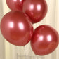 Chrome pink biodegradable latex balloons, eco-friendly metallic party decorations.