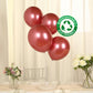 Chrome pink biodegradable latex balloons, eco-friendly metallic party decor.