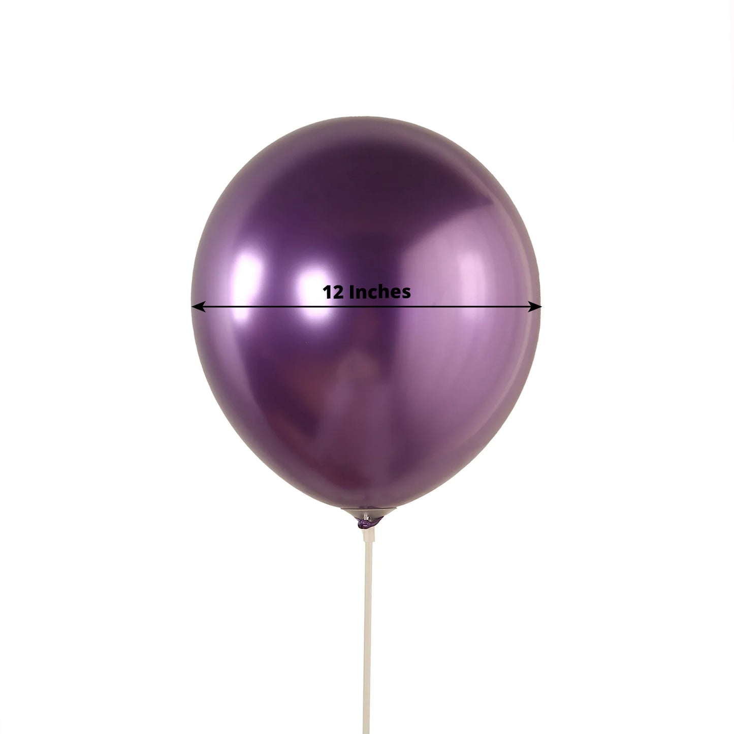 50 Pack Chrome Purple Biodegradable Latex Balloons 12", Thick Eco Friendly Metallic Party Balloons