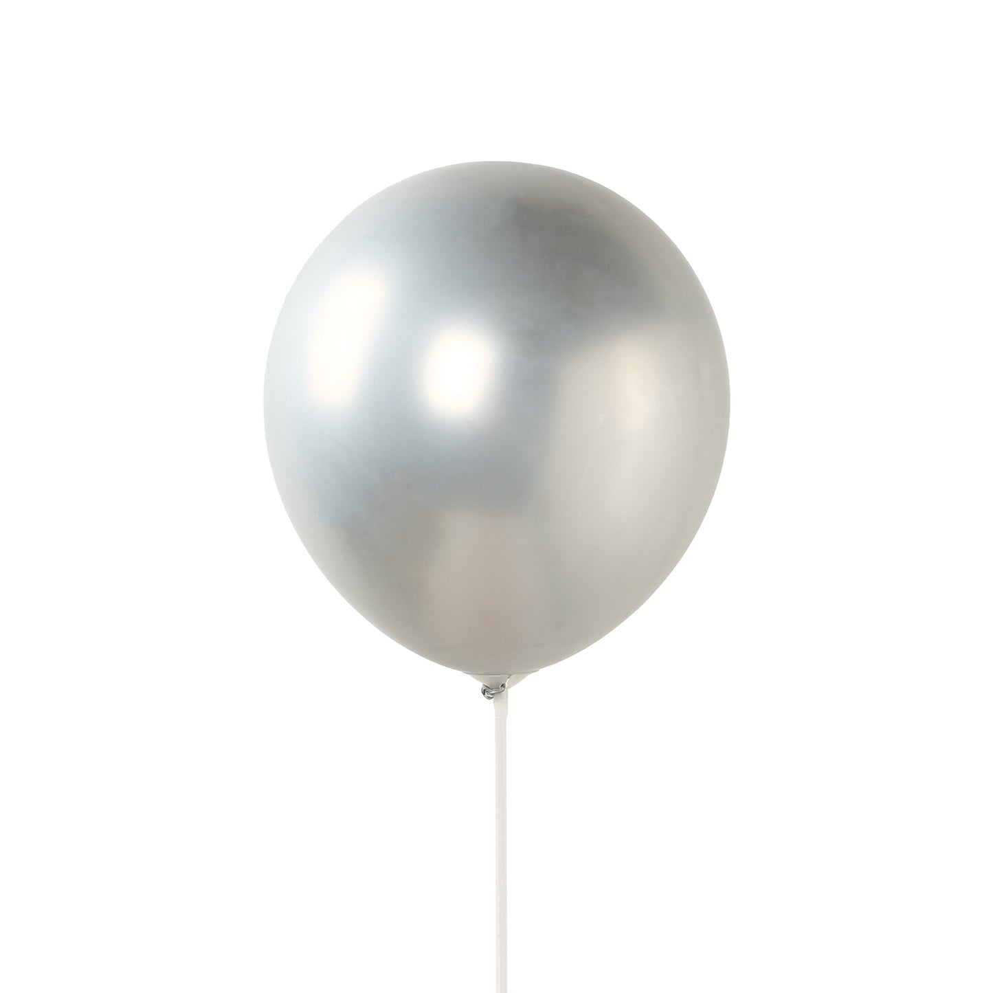 50 Pack Chrome Silver Biodegradable Latex Balloons 12", Thick Eco Friendly Metallic Party Balloons