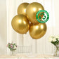 Chrome gold biodegradable latex balloons for eco-friendly celebrations.