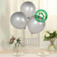 10 Pack Chrome Silver Biodegradable Latex Balloons 18", Thick Eco Friendly Metallic Party Balloons
