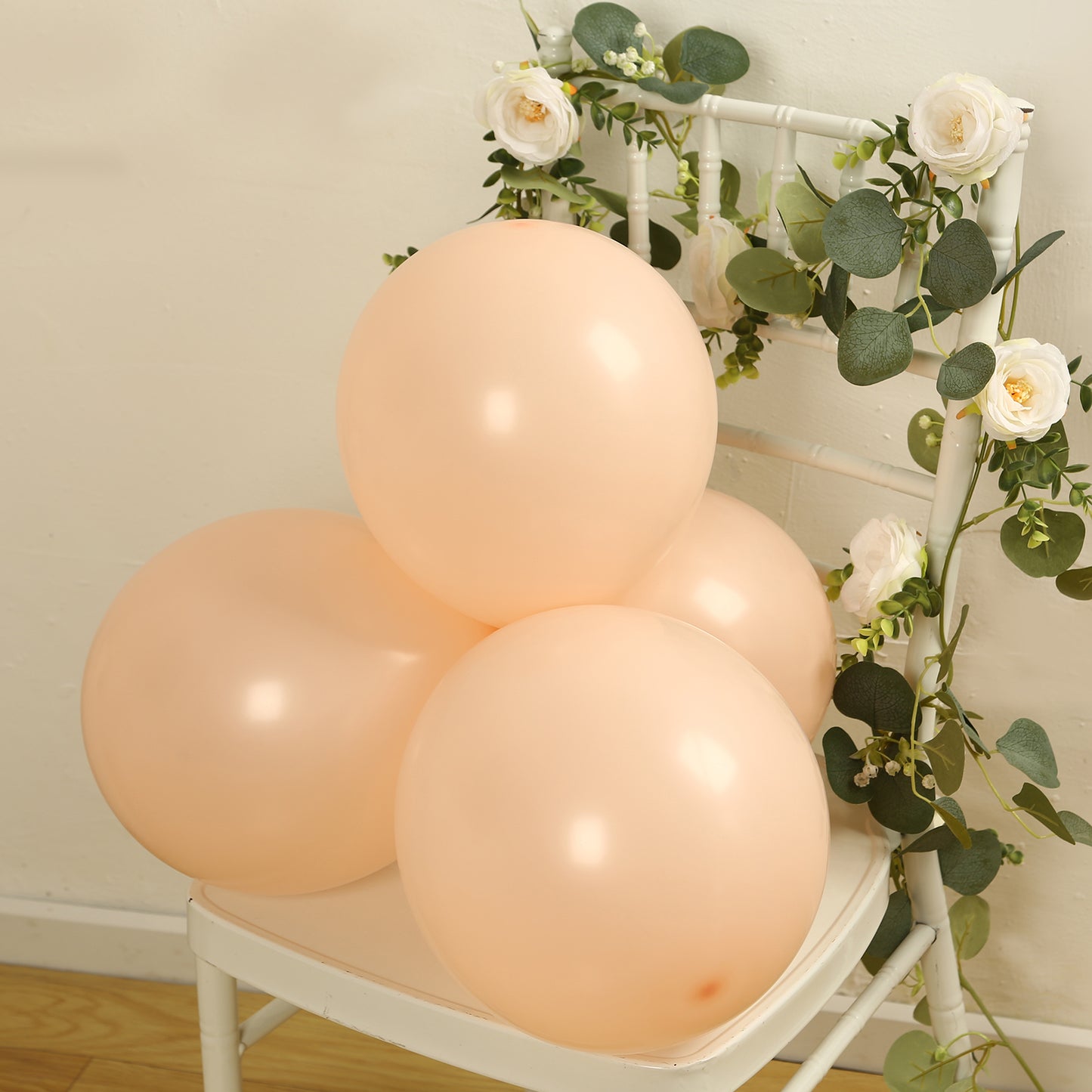 50 Pack Matte Pastel Blush Biodegradable Balloons 12", Round Eco-friendly Thick Latex Party Balloons