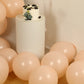50 Pack Matte Pastel Blush Biodegradable Balloons 12", Round Eco-friendly Thick Latex Party Balloons