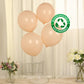 50 Pack Matte Pastel Blush Biodegradable Balloons 12", Round Eco-friendly Thick Latex Party Balloons