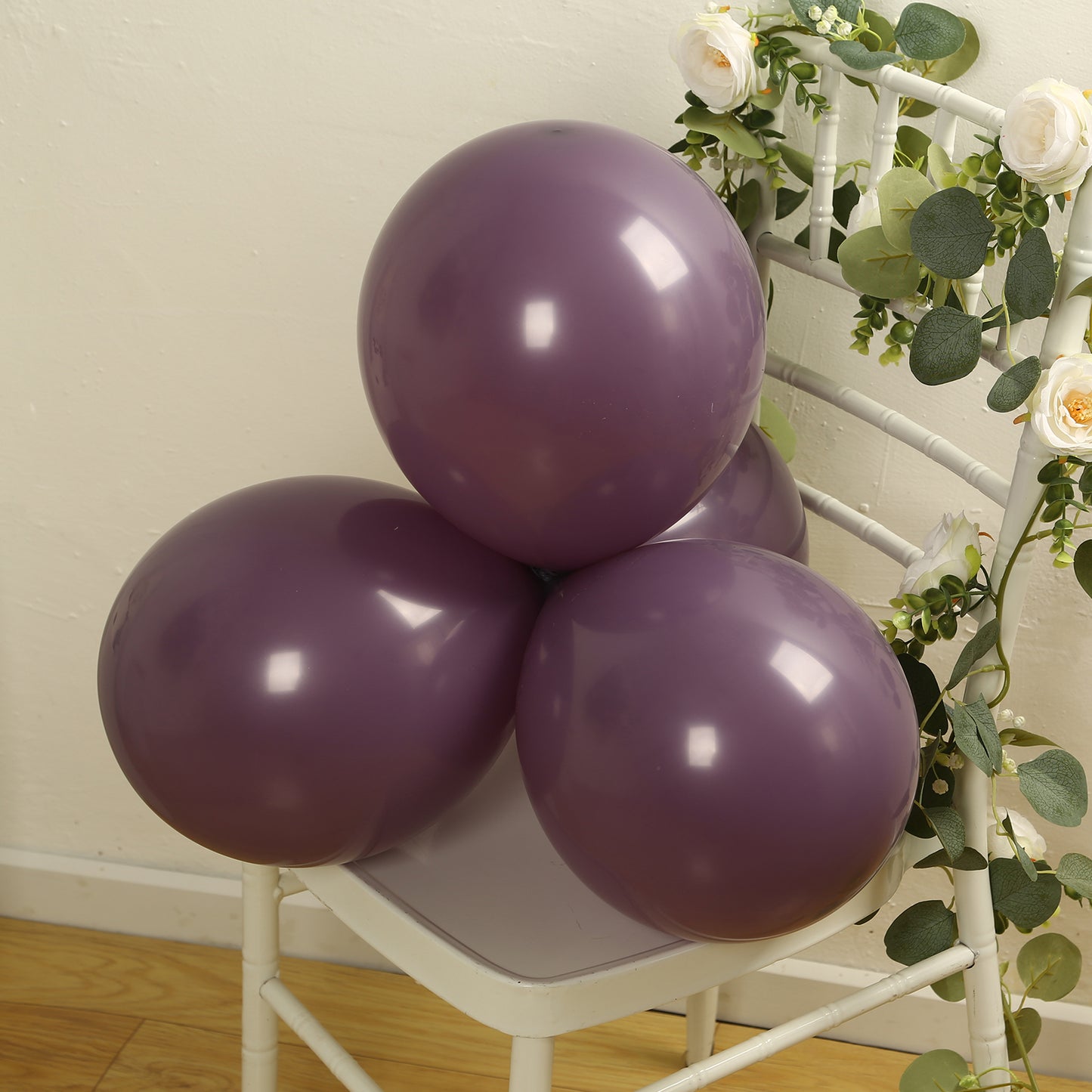 50 Pack Matte Pastel Violet Amethyst Biodegradable Balloons 12", Round Eco-friendly Thick Latex Party Balloons