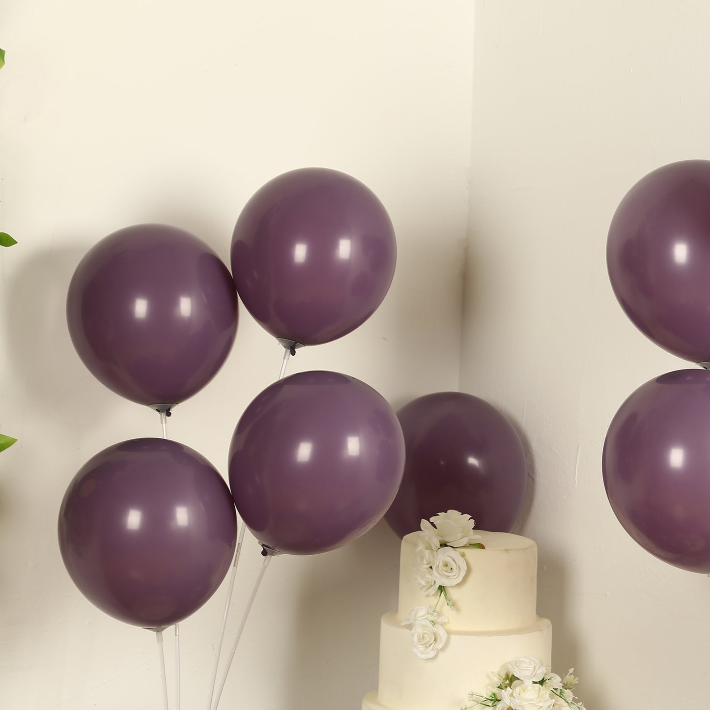 50 Pack Matte Pastel Violet Amethyst Biodegradable Balloons 12", Round Eco-friendly Thick Latex Party Balloons