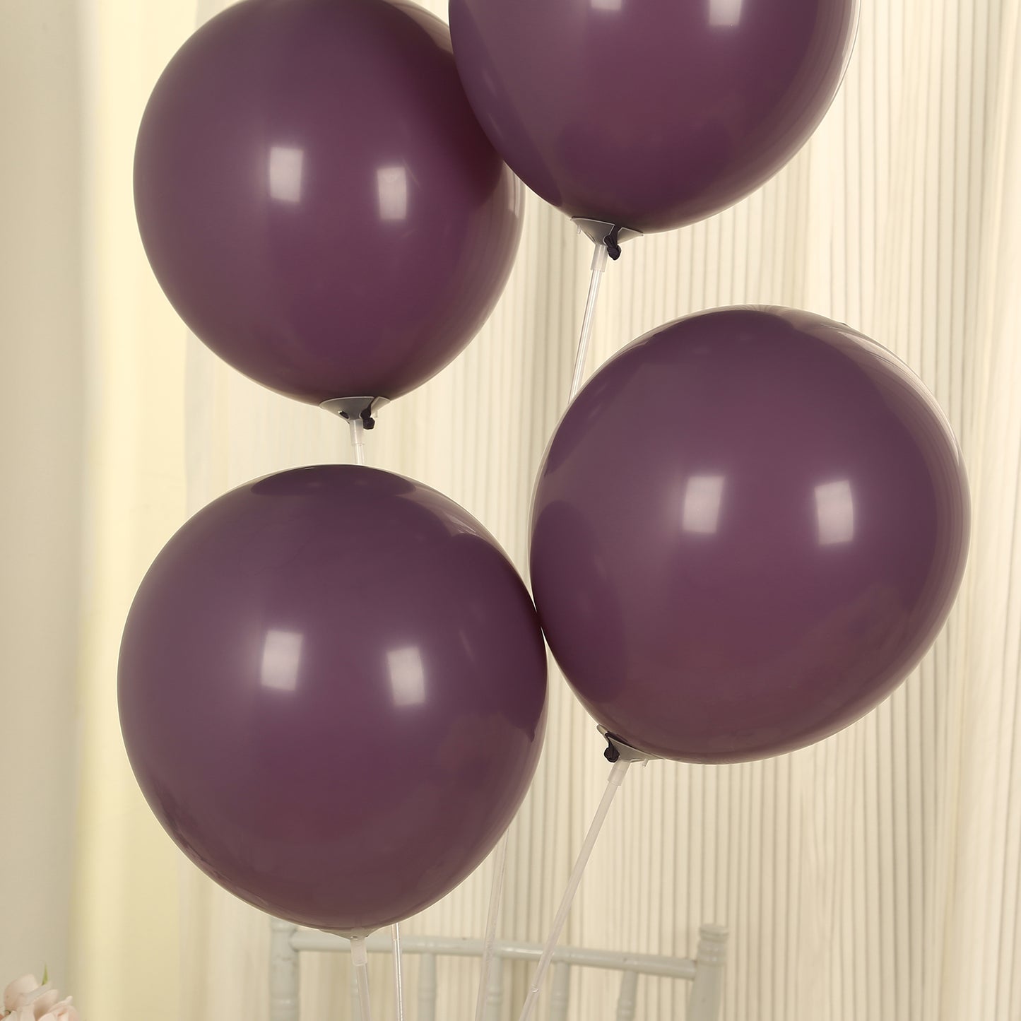 50 Pack Matte Pastel Violet Amethyst Biodegradable Balloons 12", Round Eco-friendly Thick Latex Party Balloons