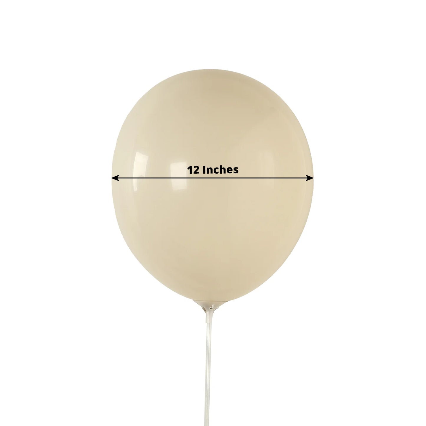 50 Pack Matte Pastel Beige Biodegradable Balloons 12", Round Eco-friendly Thick Latex Party Balloons