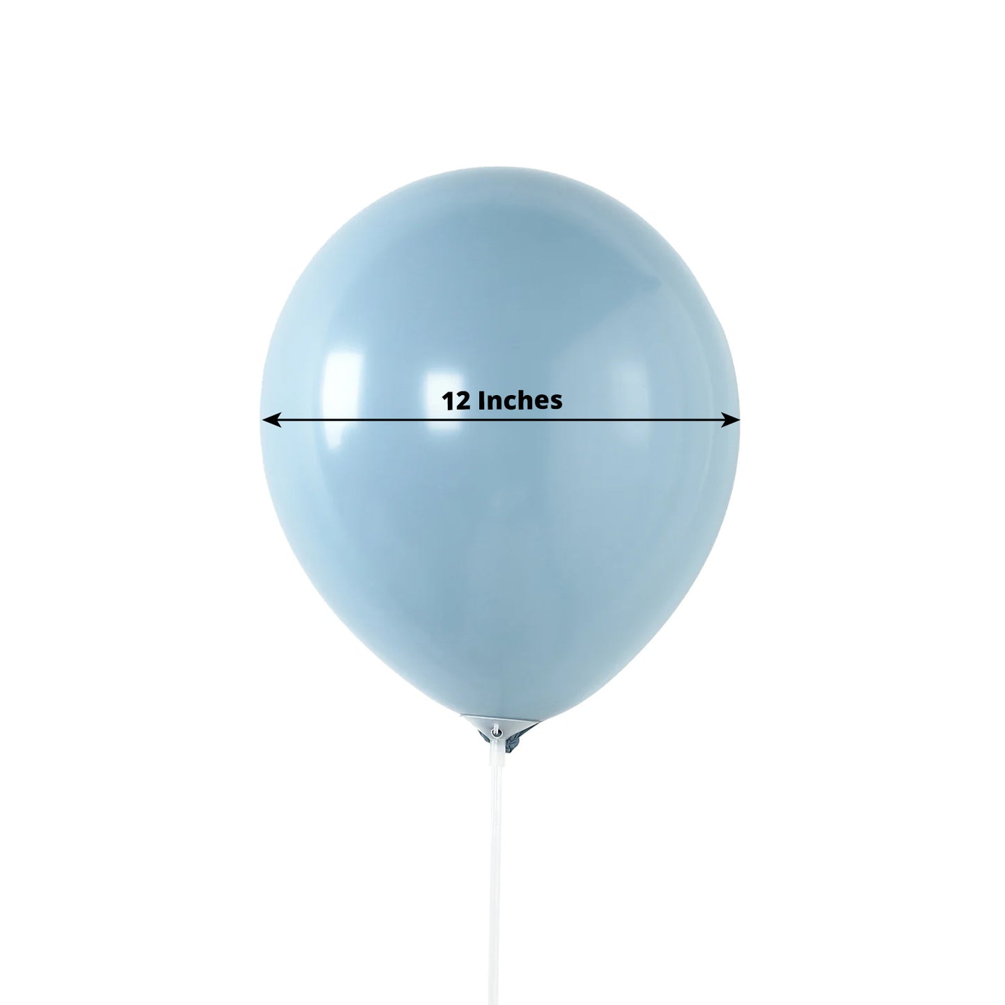 50 Pack Matte Pastel Dusty Blue Biodegradable Balloons 12", Round Eco-friendly Thick Latex Party Balloons