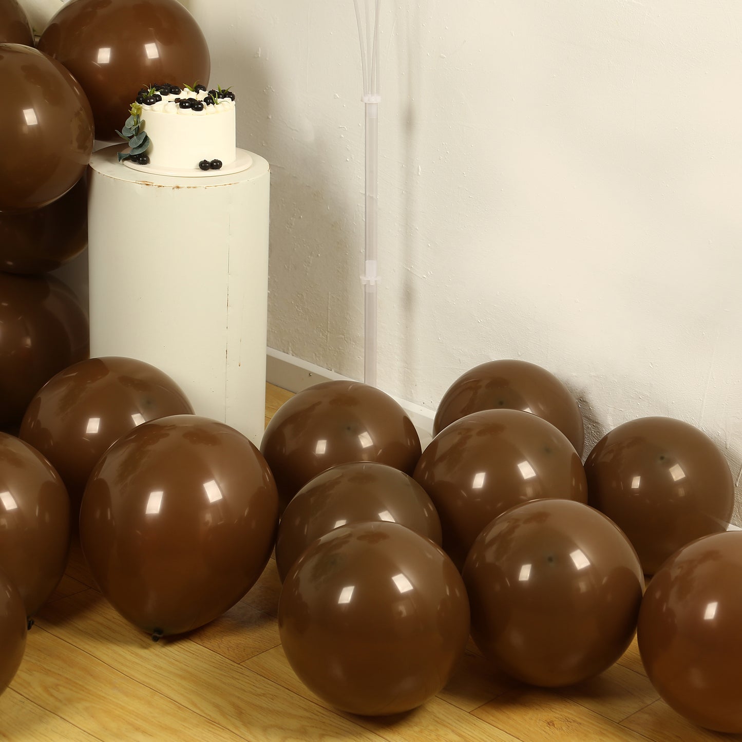 50 Pack Matte Pastel Cinnamon Brown Biodegradable Balloons 12", Round Eco-friendly Thick Latex Party Balloons