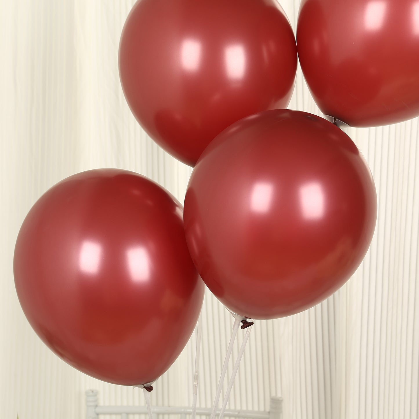 50 Pack Matte Pastel Burgundy Biodegradable Balloons 12", Round Eco-friendly Thick Latex Party Balloons