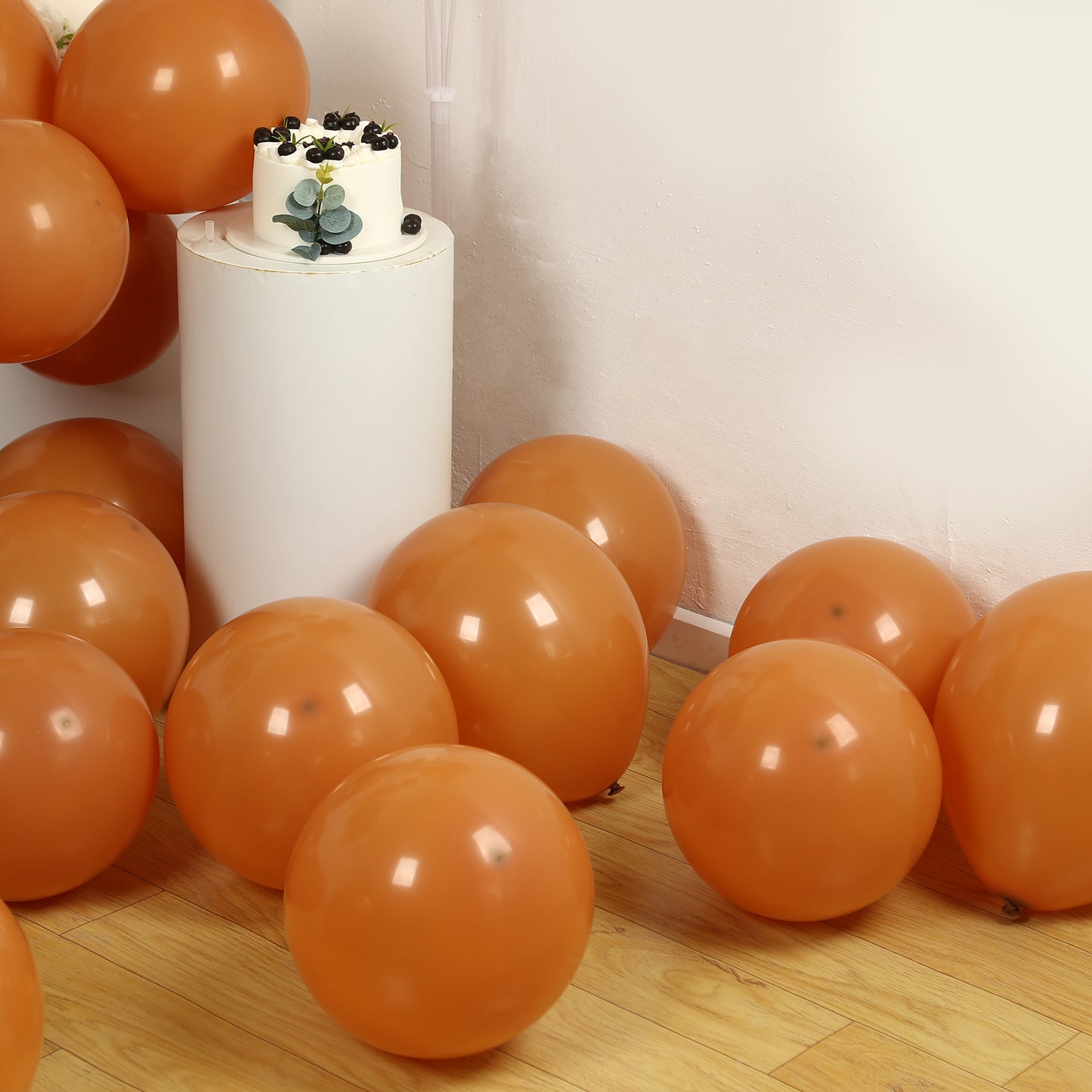 50 Pack Matte Pastel Caramel Biodegradable Balloons 12", Round Eco-friendly Thick Latex Party Balloons