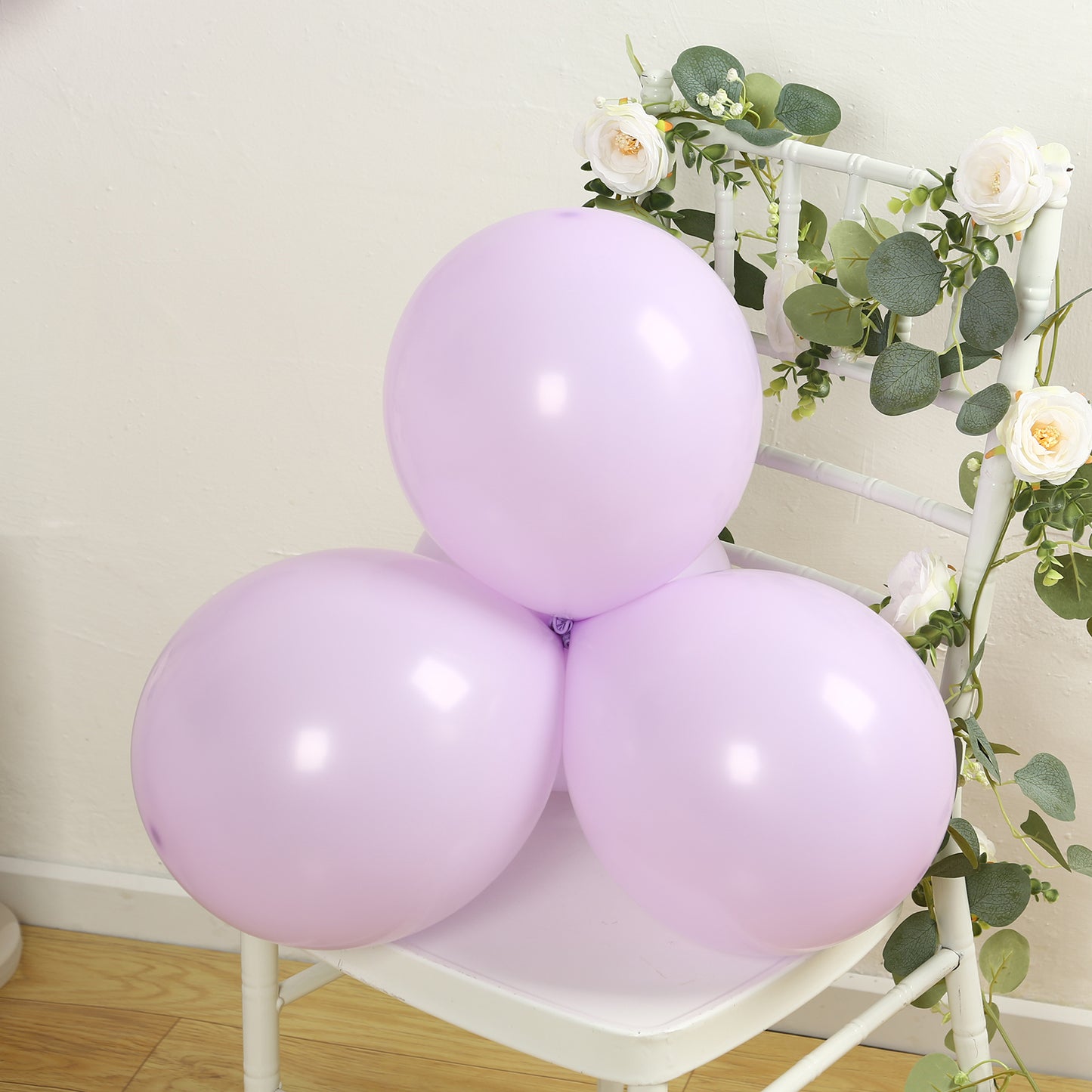 50 Pack Matte Pastel Purple Biodegradable Balloons 12", Round Eco-friendly Thick Latex Party Balloons