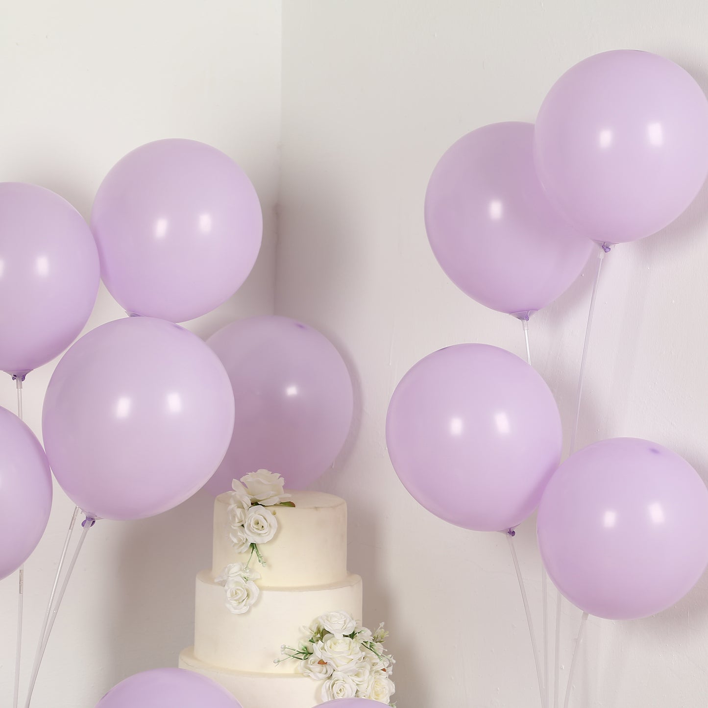 50 Pack Matte Pastel Purple Biodegradable Balloons 12", Round Eco-friendly Thick Latex Party Balloons