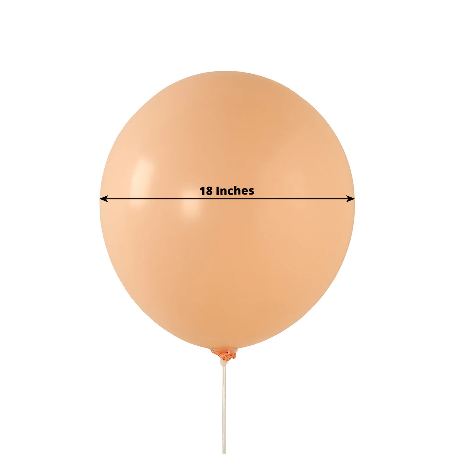 Matte pastel peach biodegradable balloon, 18 inches, eco-friendly party decoration.