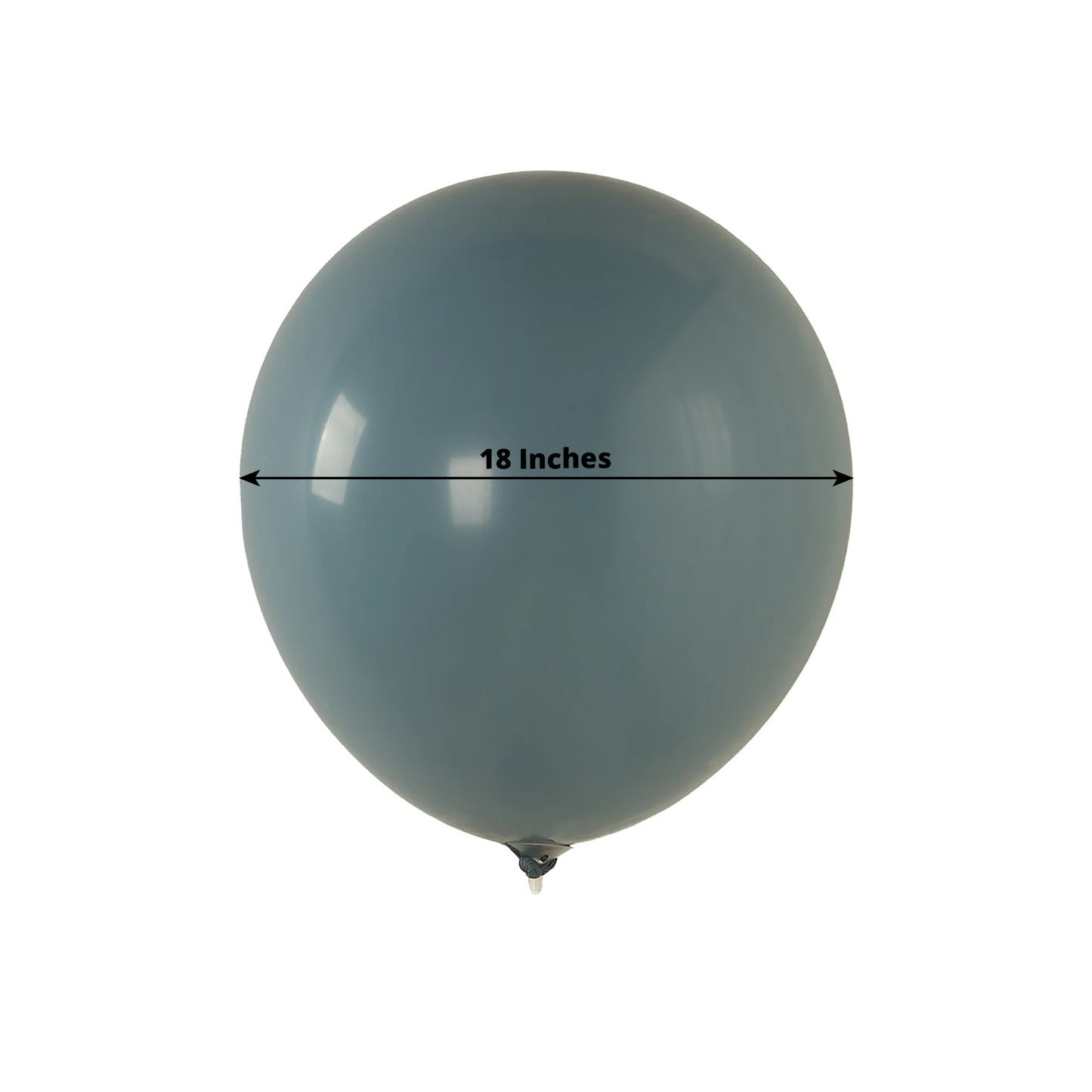 10 Pack Matte Pastel Dusty Blue Biodegradable Balloons 18", Round Eco-friendly Thick Latex Party Balloons