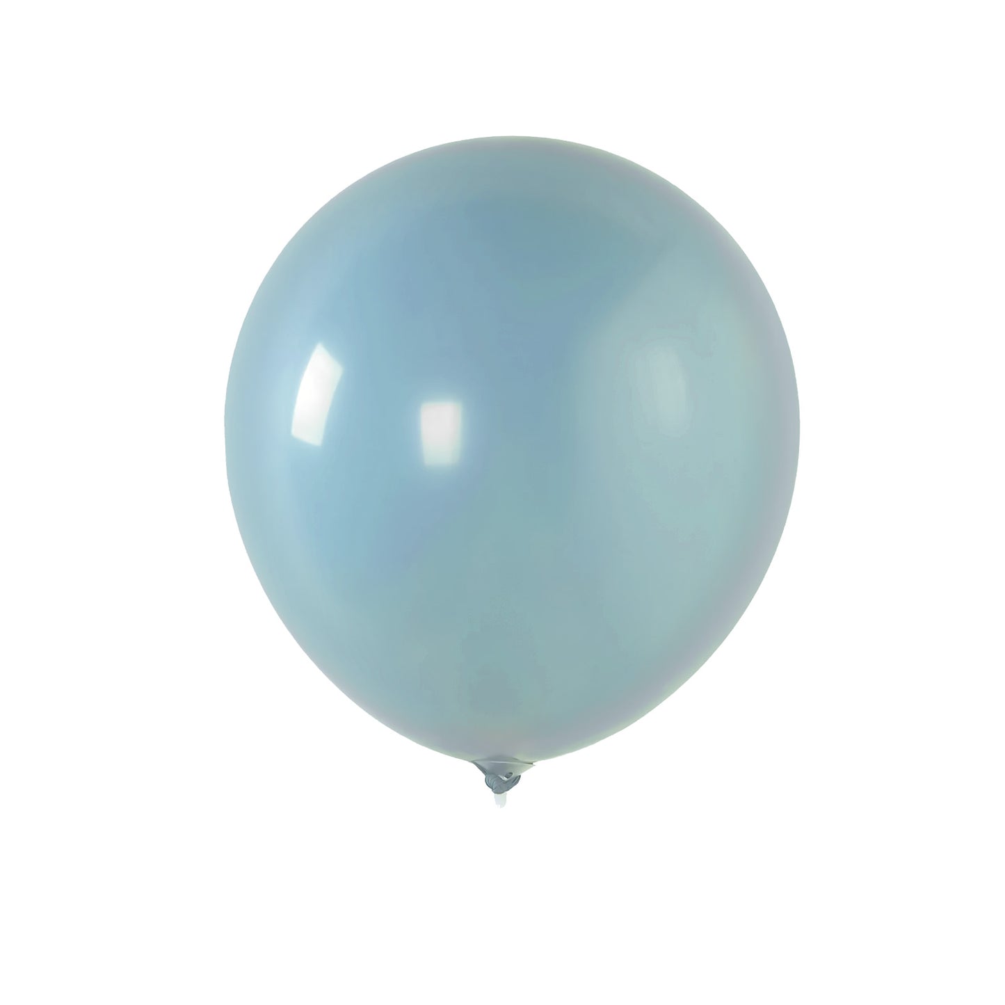 Matte pastel dusty blue biodegradable balloon, eco-friendly, 18 inches, round shape.