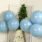 10 Pack Matte Pastel Dusty Blue Biodegradable Balloons 18", Round Eco-friendly Thick Latex Party Balloons