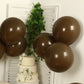 10 Pack Matte Pastel Cinnamon Brown Biodegradable Balloons 18", Round Eco-friendly Thick Latex Party Balloons