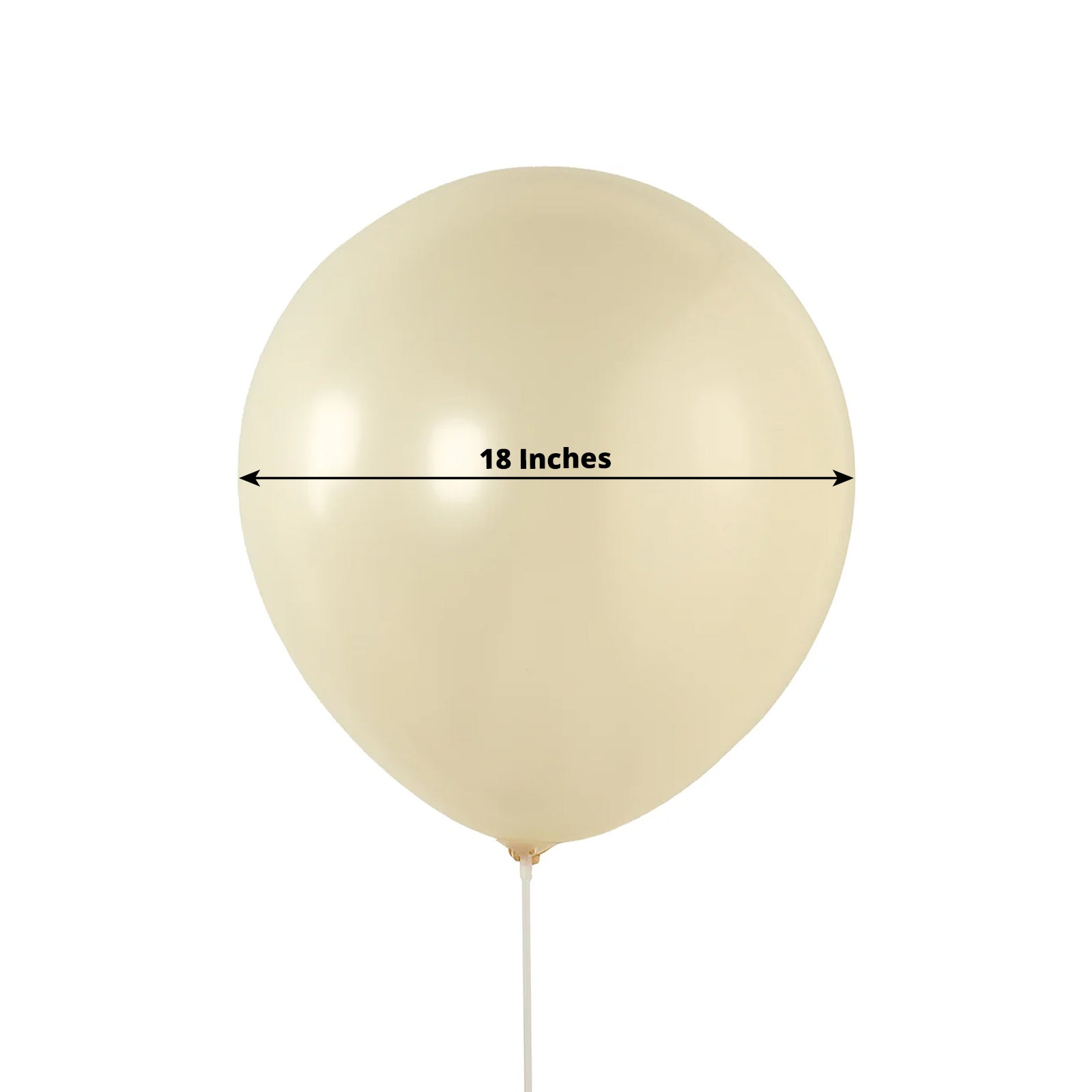 Matte pastel cream biodegradable balloon, 18 inches, eco-friendly.