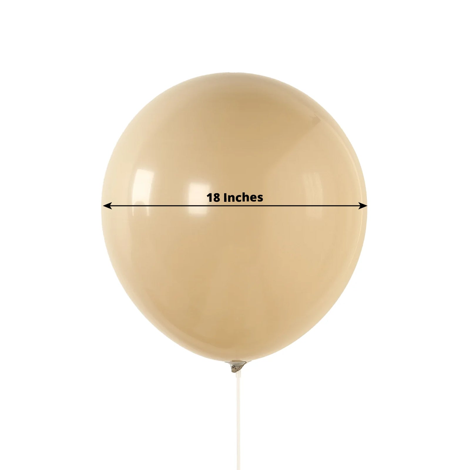 Matte pastel taupe biodegradable balloon, 18 inches, eco-friendly party decoration.