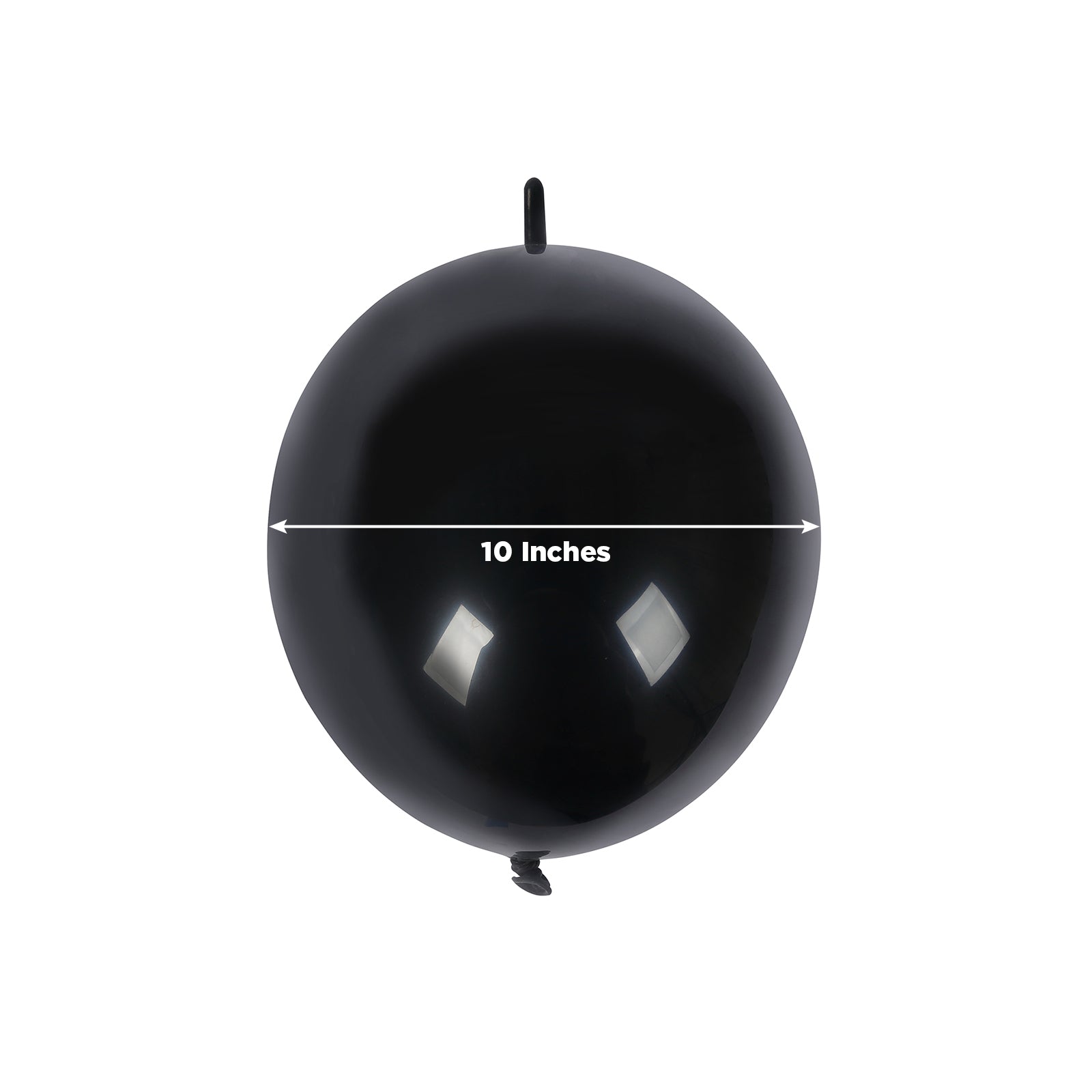 Matte pastel black biodegradable linking balloon, 10 inches.