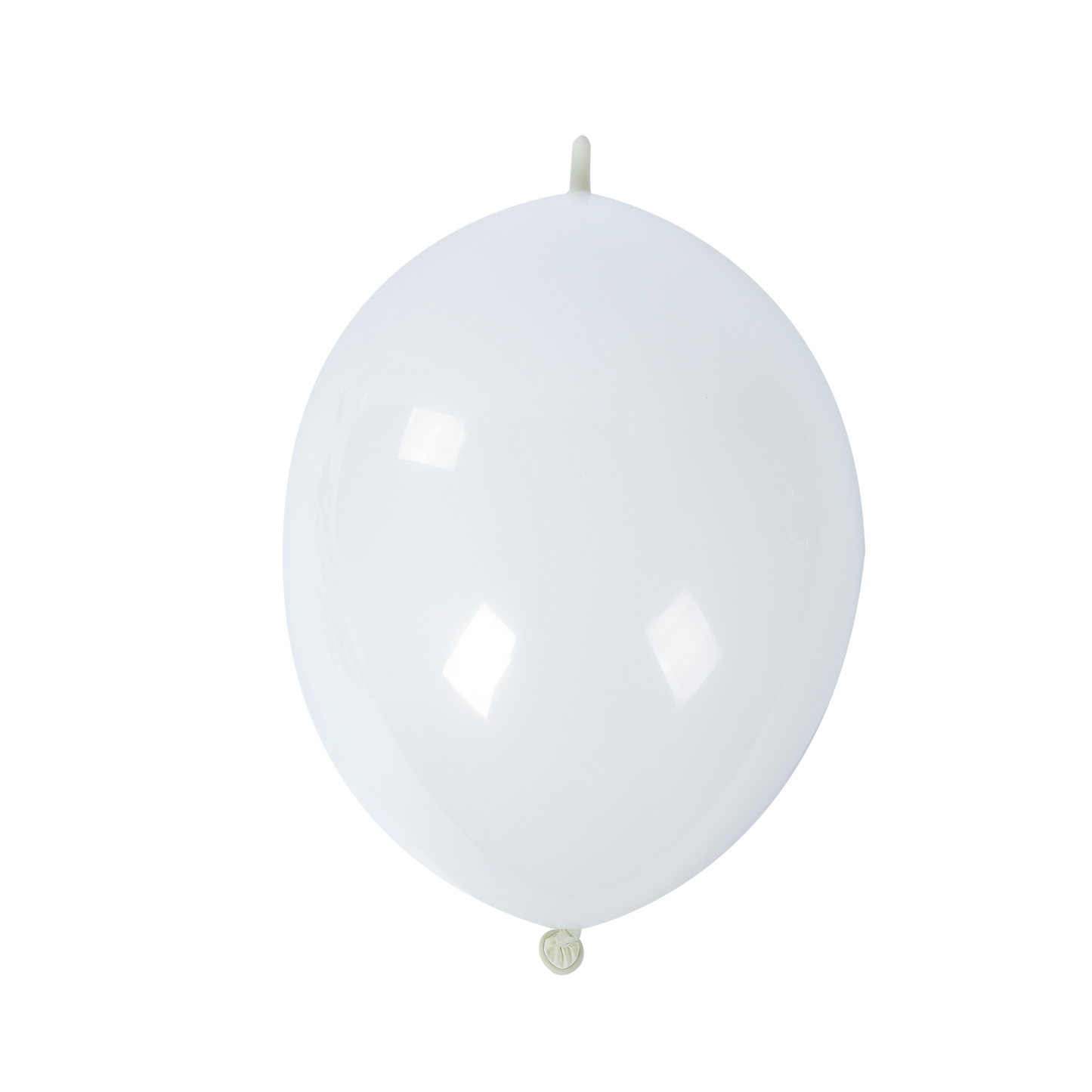 Matte pastel white biodegradable linking balloon, perfect for decor.