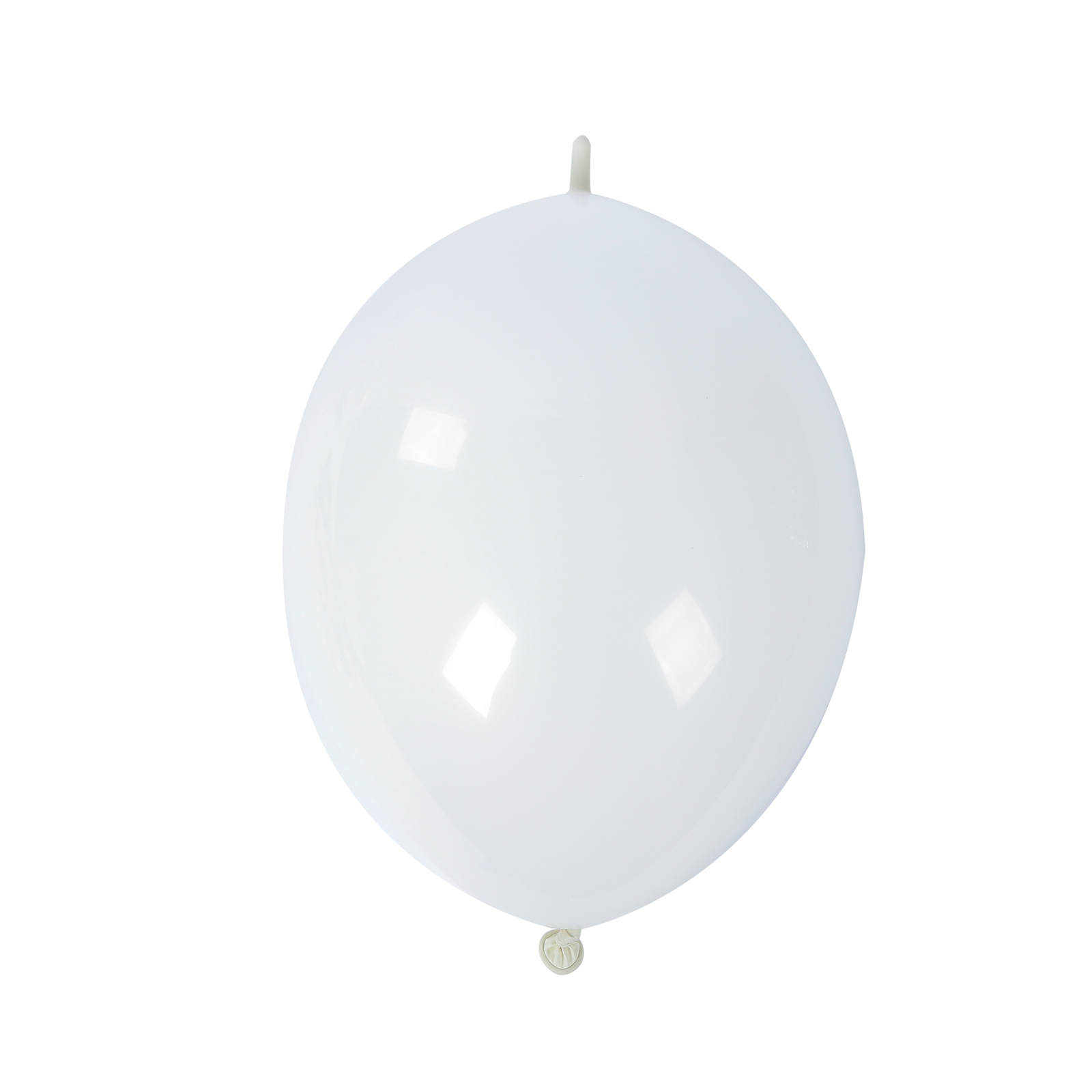 Matte pastel white biodegradable linking balloon, perfect for decor.