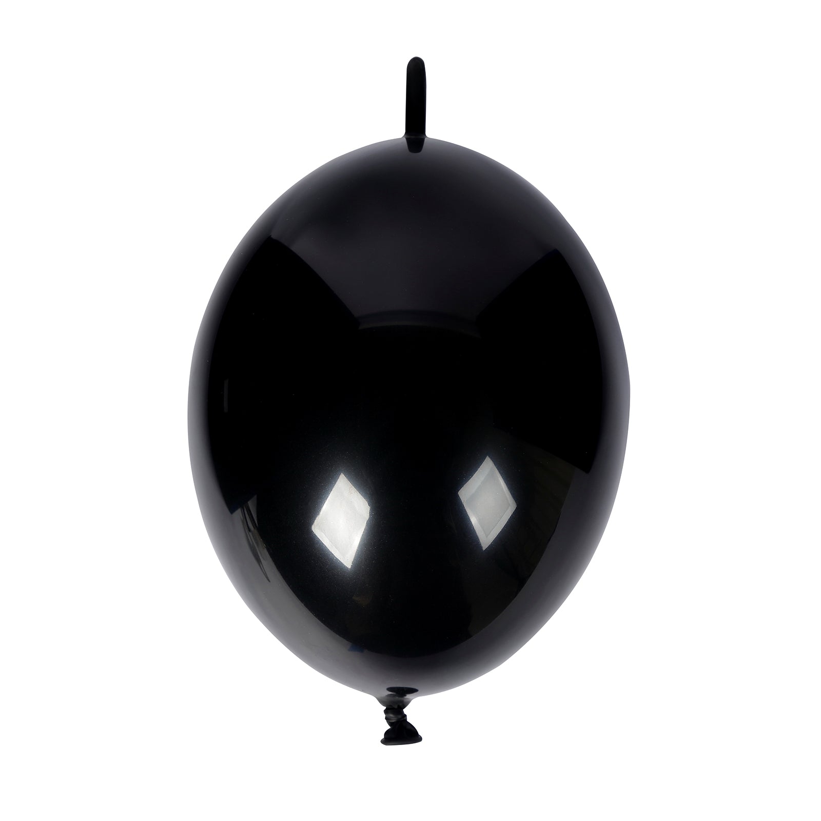 Matte pastel black biodegradable linking balloon for decor.