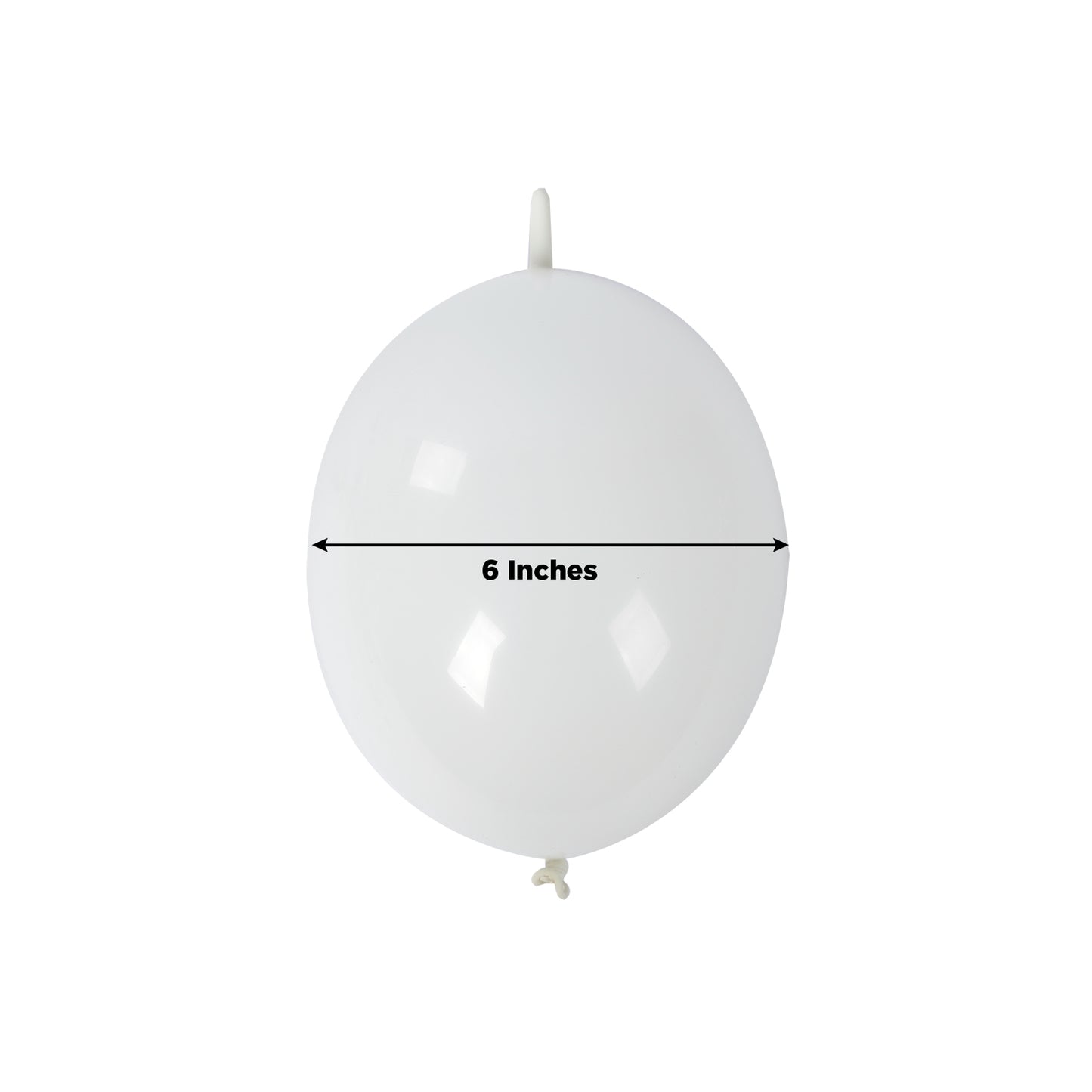 Matte pastel white biodegradable linking balloon, 6 inches for decor.