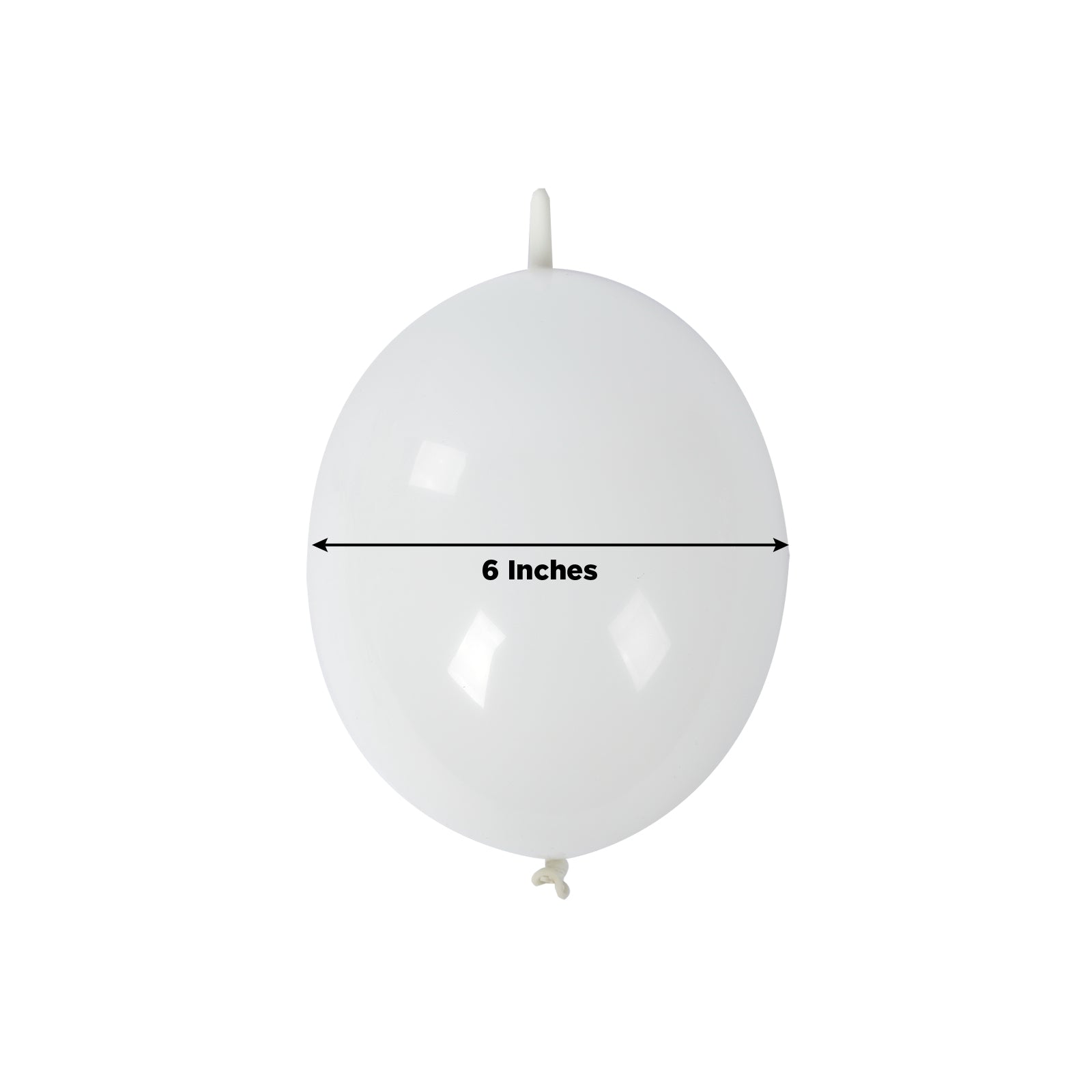 Matte pastel white biodegradable linking balloon, 6 inches for decor.