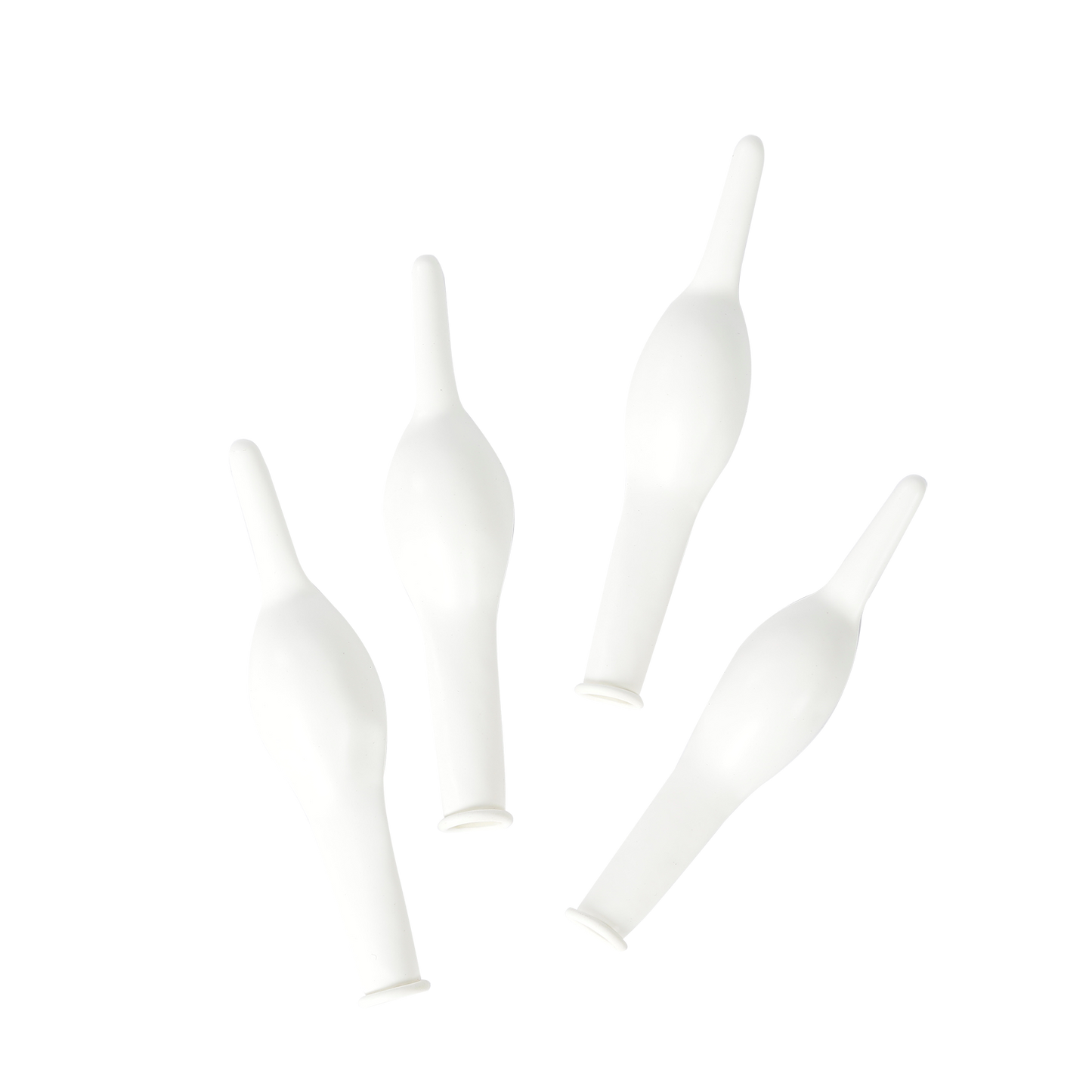Matte pastel white biodegradable linking balloons for decor.