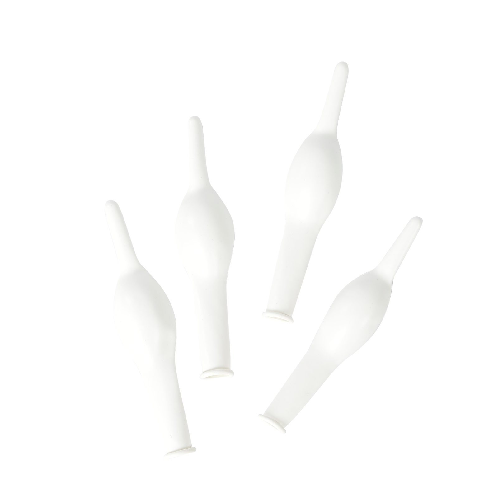 Matte pastel white biodegradable linking balloons for decor.