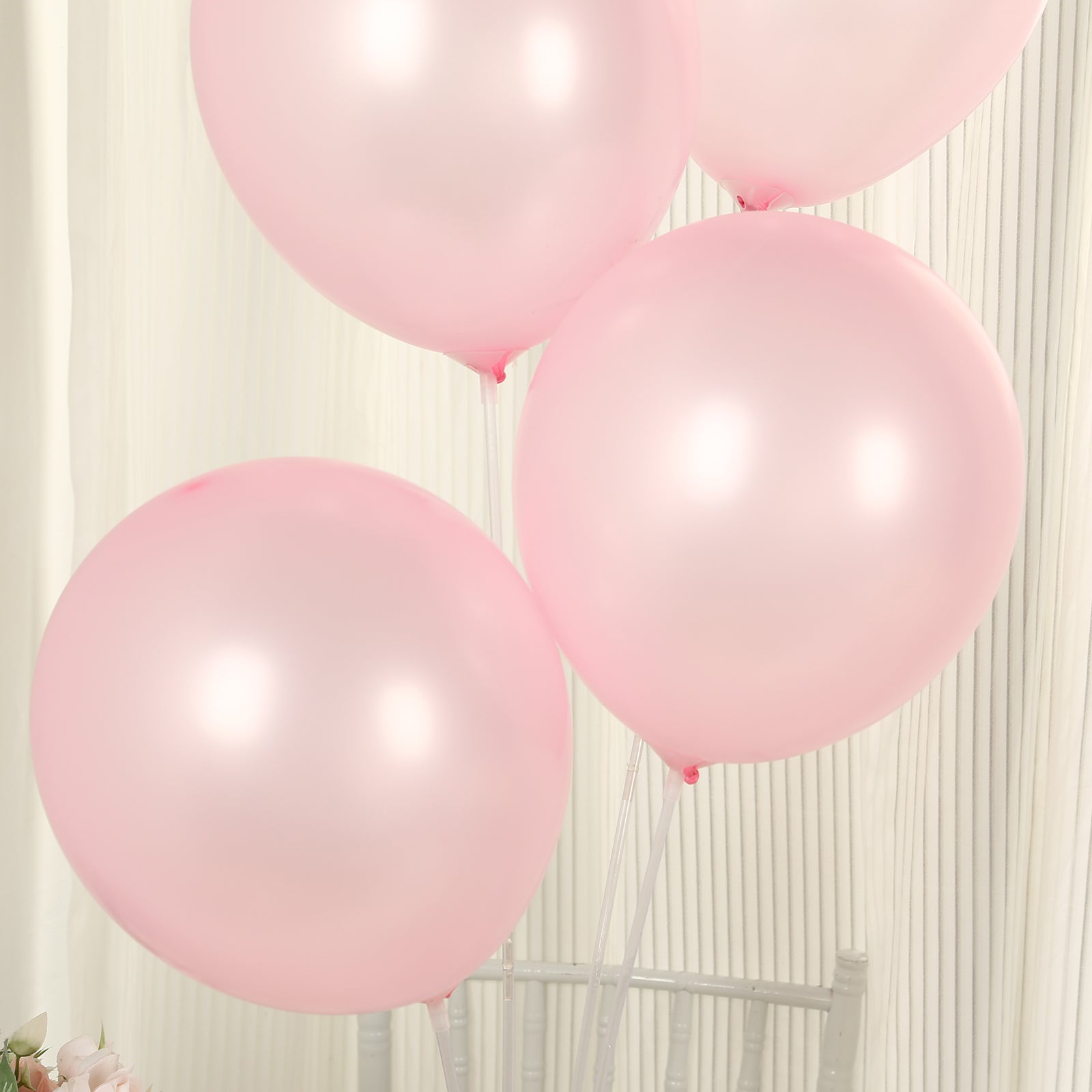 Blush biodegradable balloons in a pack of 50, perfect for eco-friendly celebrations.
