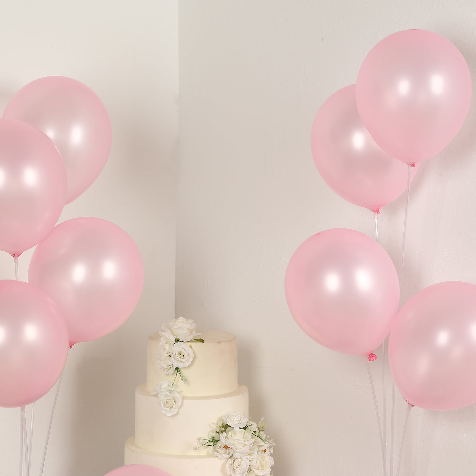 Blush biodegradable balloons, eco-friendly and perfect for parties.