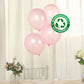 Blush biodegradable balloons for eco-friendly party decor.