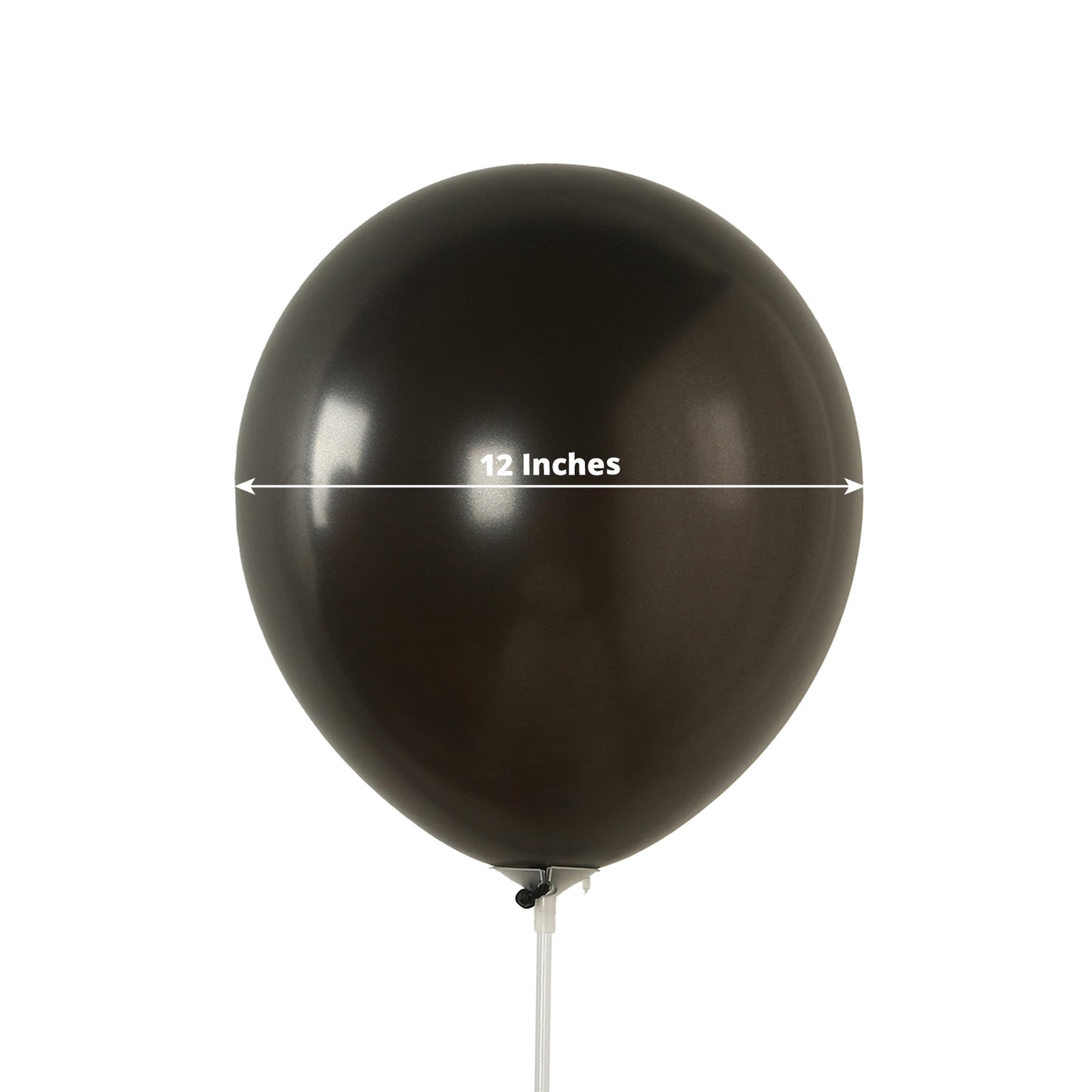 Black biodegradable 12" helium balloon for eco-friendly parties.