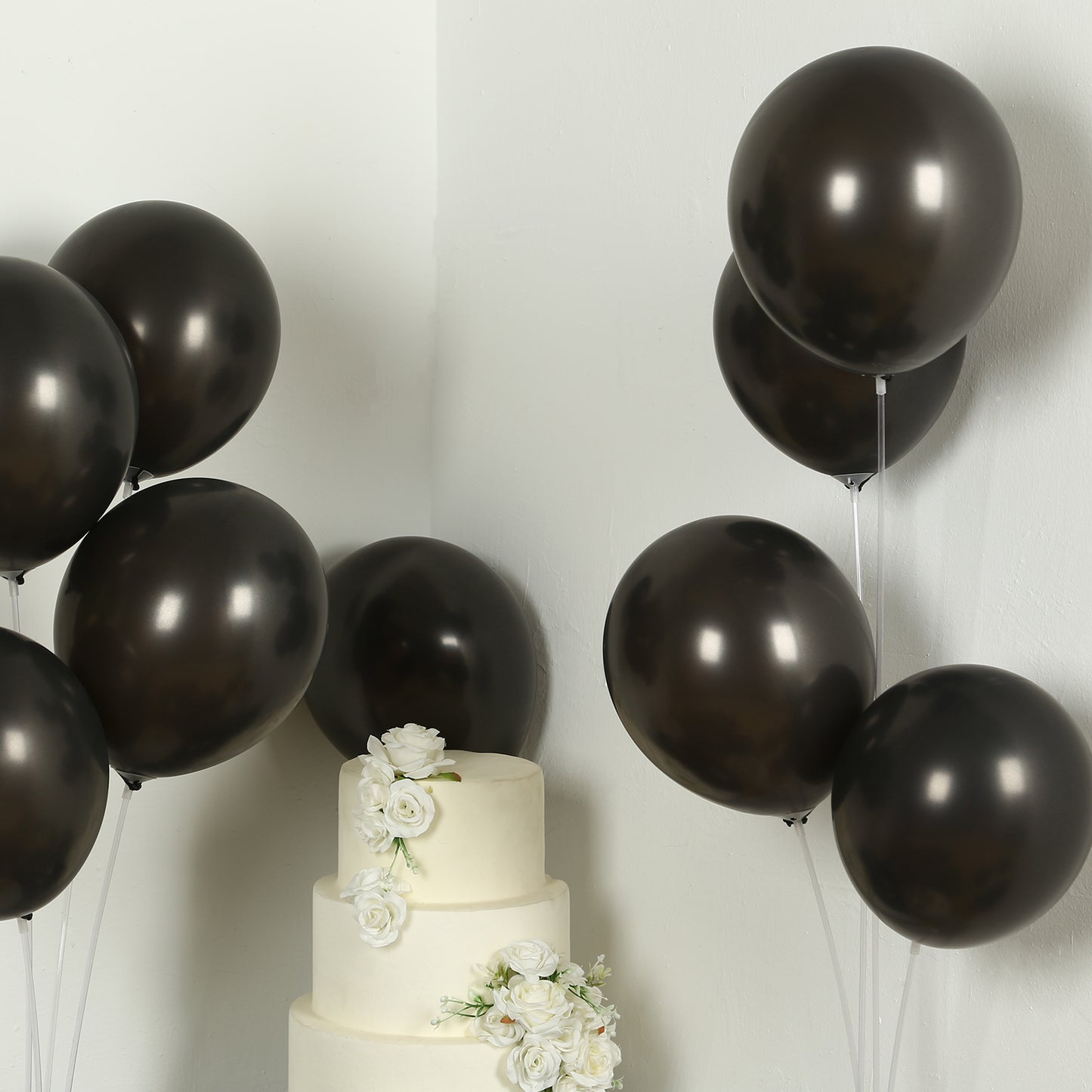 Black biodegradable balloons for eco-friendly celebrations.