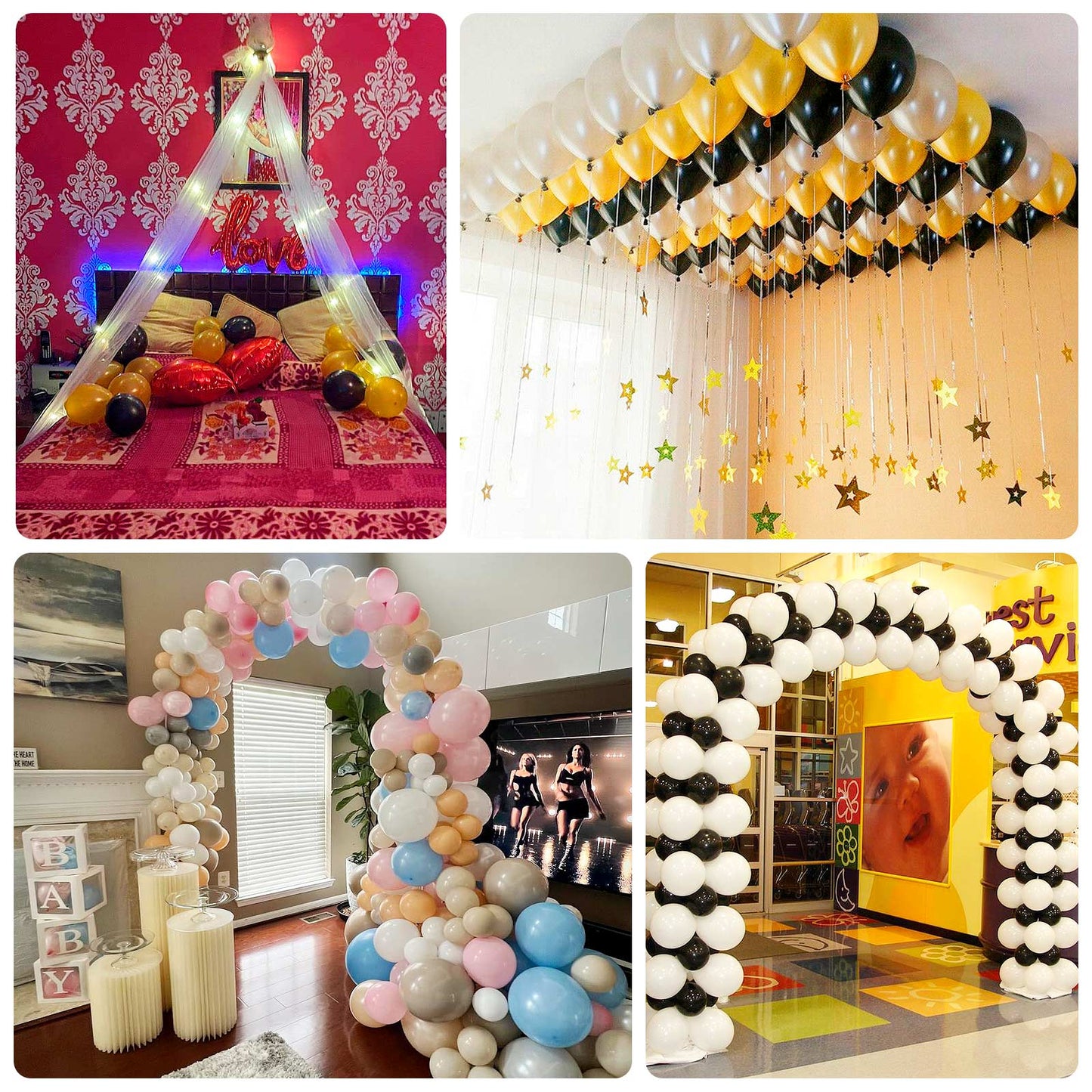 Purple biodegradable balloons for eco-friendly party decorations.