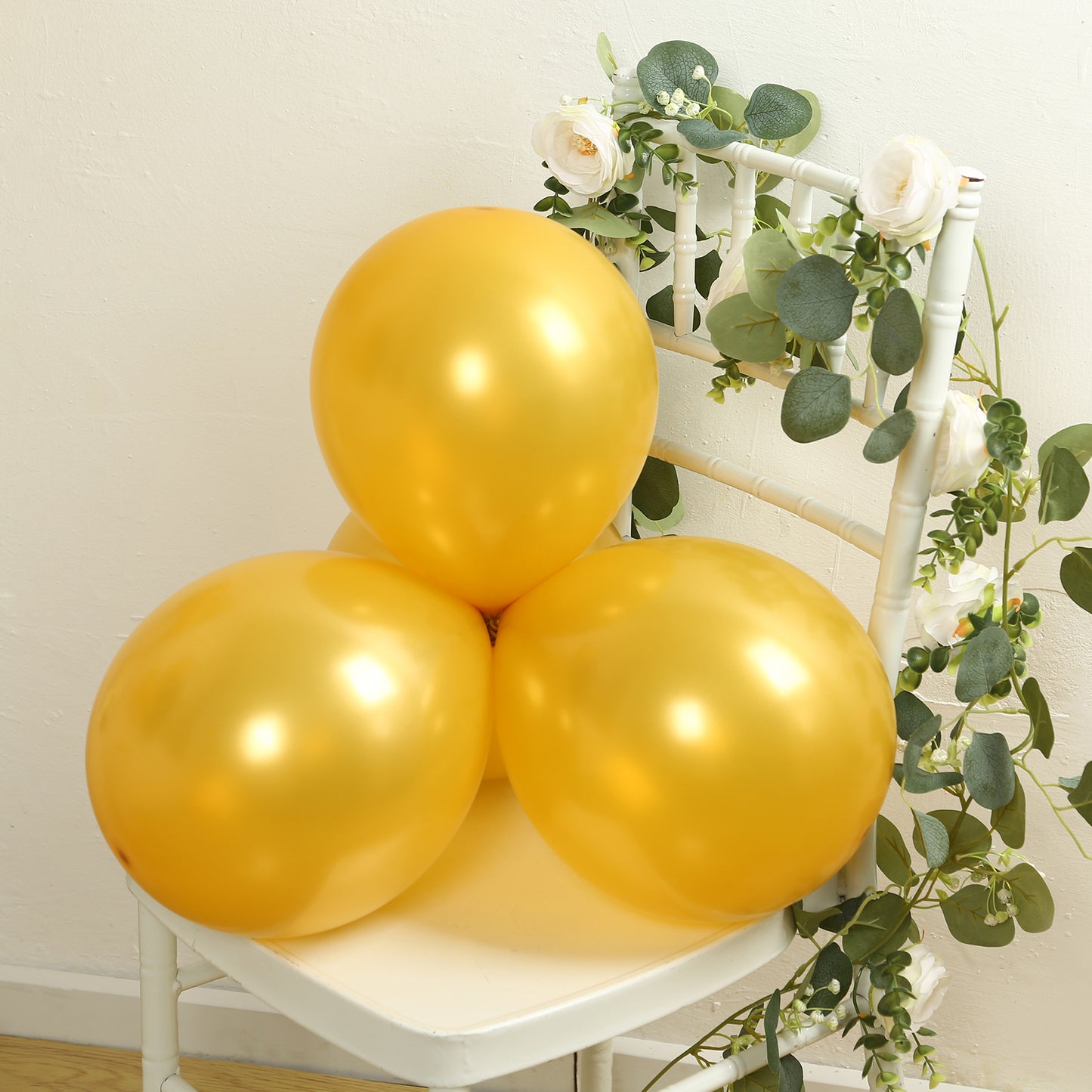 50 Pack Gold Biodegradable Balloons, 12" Thickened Extra Strong Eco-friendly Latex Helium Party Balloons