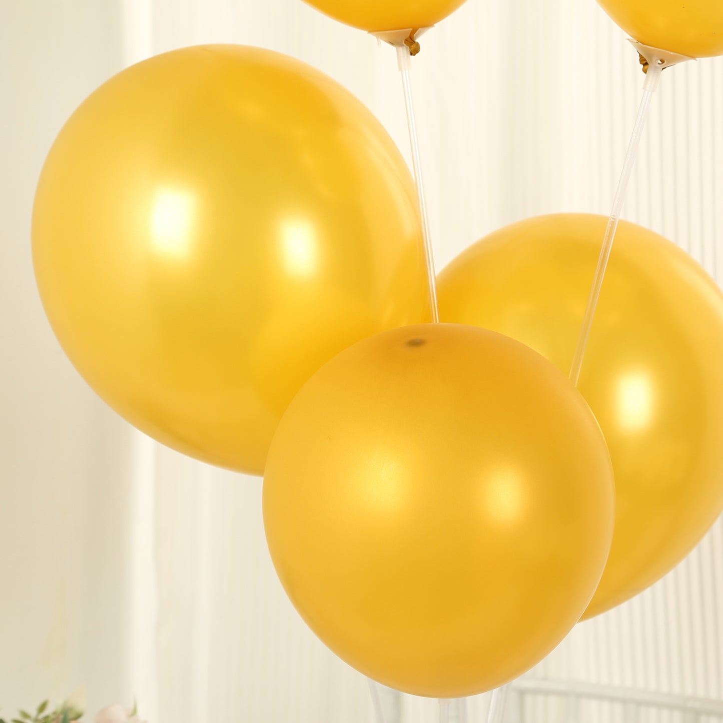 50 Pack Gold Biodegradable Balloons, 12" Thickened Extra Strong Eco-friendly Latex Helium Party Balloons