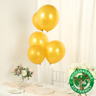 Charming Pearl Gold Biodegradable Balloons