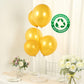 50 Pack Gold Biodegradable Balloons, 12" Thickened Extra Strong Eco-friendly Latex Helium Party Balloons
