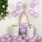Lavender biodegradable balloons in a festive party setting.