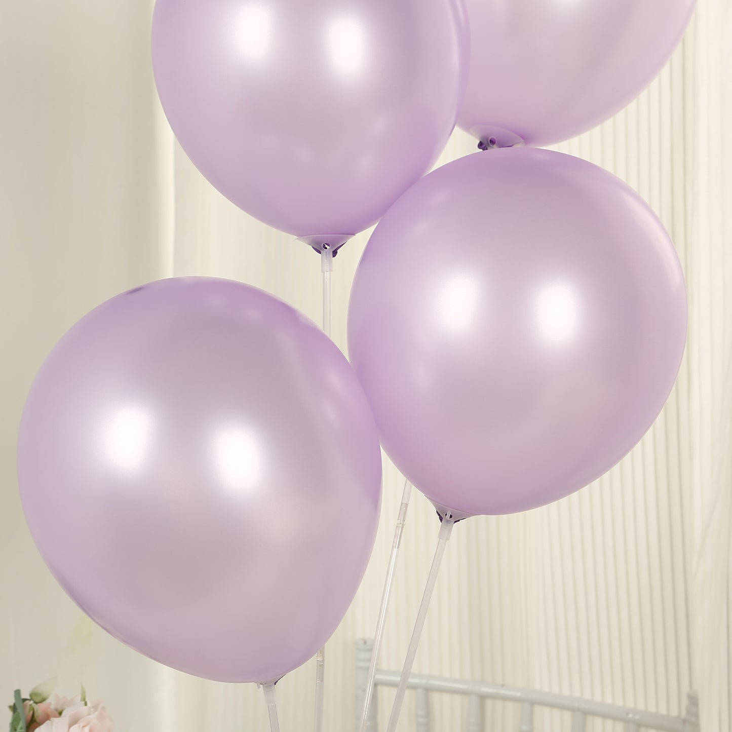 Lavender biodegradable balloons for eco-friendly parties.